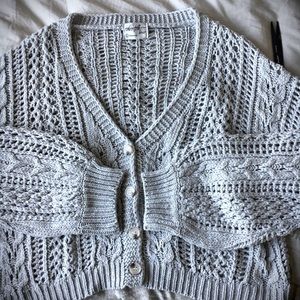 Twelfth Love Grey Cardigan Sweater